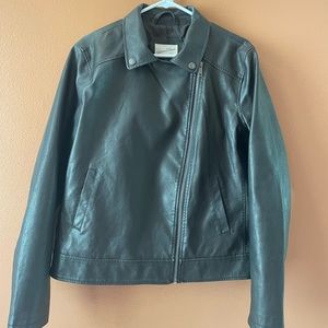 Black faux leather jacket